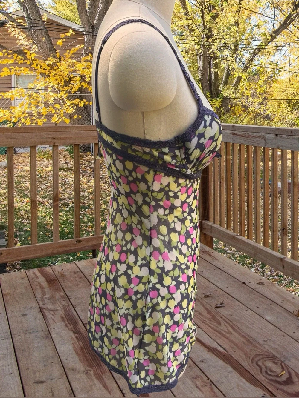 Blush Lingerie NWOT Floral Mesh Underwire Chemise & Thong Set Small